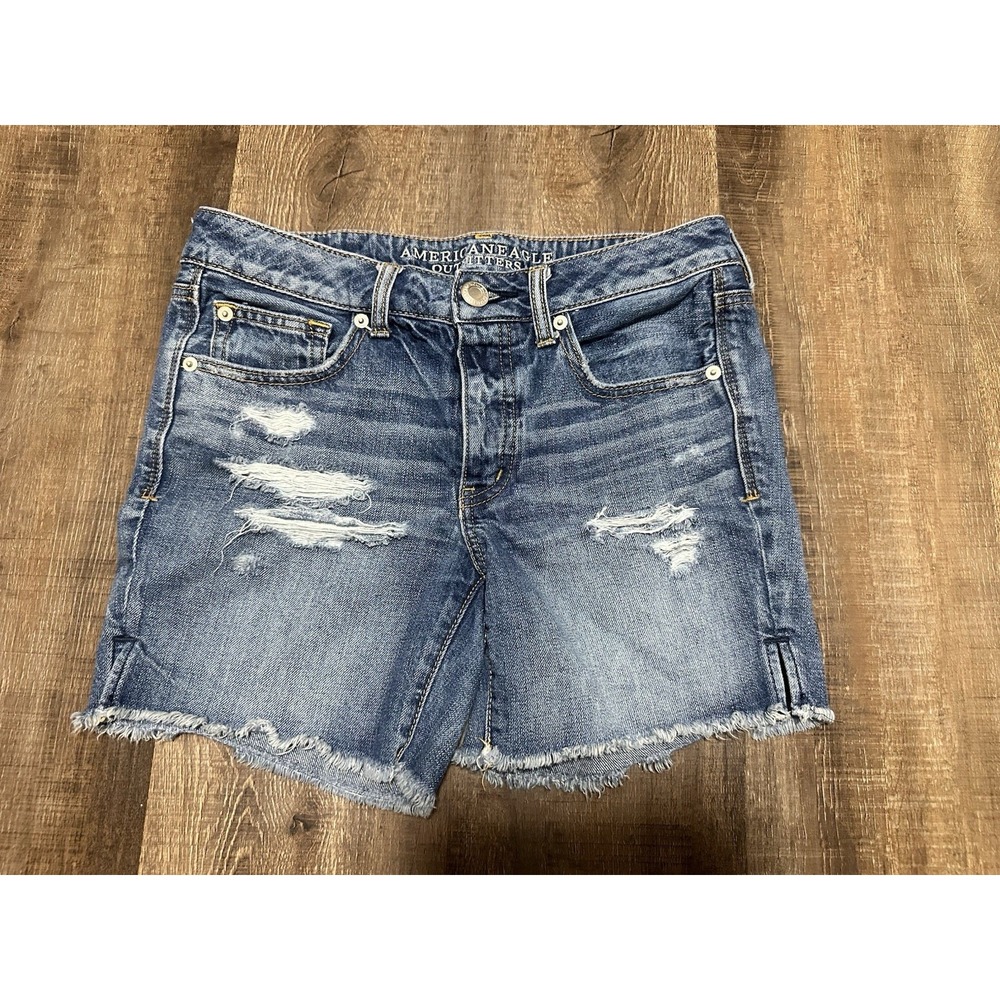 American Eagle Slouchy Bermuda Jean Shorts Size 2